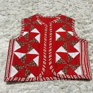 Handmade Strawberry Quilted Vest 3T